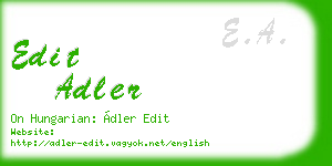 edit adler business card